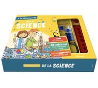 À LA DÉCOUVERTE DE LA SCIENCE: Coffret avec 6 tubes à essai, 3 ballons, 1 entonnoir, 1 cuillère, 1 thermomètre, 1 loupe, 1 aimant, du papier filtre, 3 pipettes, 1 verre gradué (Coffret d'activités)