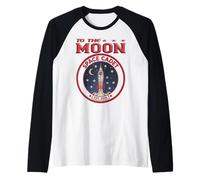 A la Luna Space Cadet Retro Rocket Astronaut EST 2026 Camiseta Manga Raglan