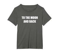 A La Luna Y Volver Camiseta, Mujer Tallas Grandes, Asfalto, 3XL Grande