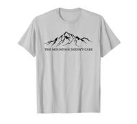 A la montaña no le Importa el montañista Camiseta, Hombre, Plata, XXL