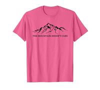 A la montaña no le Importa el montañista Camiseta, Hombre, Rosa Jaspeado, 3XL
