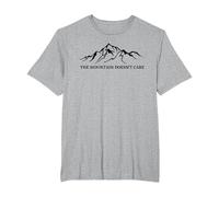 A la montaña no le Importa el montañista Camiseta, Hombre Tallas Grandes, Gris Jaspeado, 2X Alto