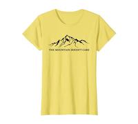 A la montaña no le Importa el montañista Camiseta, Mujer, Limón, XXL