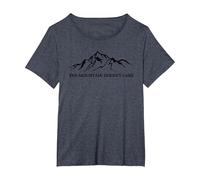 A la montaña no le Importa el montañista Camiseta, Mujer Tallas Grandes, Azul Jaspeado, 2XL Grande
