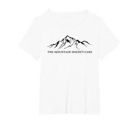 A la montaña no le Importa el montañista Camiseta, Mujer Tallas Grandes, Blanco, 2XL Grande