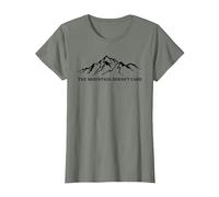 A la montaña no le Importa el montañista Camiseta, Mujer, Verde Militar Jaspeado, XXL