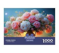 A Large Bouquet of Peonies 1000 Pcs Papel Ecológico Rompecabezas Peony Bouquet Liberador De Estrés Juego Creativo Puzzle para Adultos Y Niños 70x50cm/1000pcs