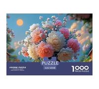 A Large Bouquet of Peonies 1000 Piezas Papel Ecológico Rompecabezas Sunset Peonies Imágenes Vibrantes Juego Creativo Puzzle Juego De Desafío Difícil 52x38cm/1000pcs