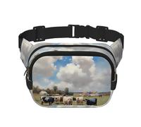 A large farm. Riñonera multifuncional impresa, unisex, bolsa de mensajero de moda, bolsa de almacenamiento deportiva de viaje