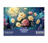 A Large Gold Vase 1000 Pcs Ökopapier Puzzle Blooming Flowers Lebendige Bilder Kreatives Spiel Puzzles Für Erwachsene Und Kinder 38x26cm/1000pcs