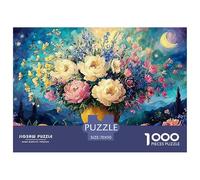 A Large Gold Vase 1000 Pcs Premium-Karton Puzzle Blooming Flowers Lebendige Bilder Familienspiel Puzzles Für Erwachsene Und Kinder 70x50cm/1000pcs