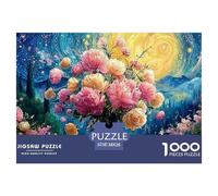 A Large Gold Vase with Peonies 1000 Pcs Stabiler Karton Puzzle Blooming Flowers Lebendige Bilder Kreatives Spiel Puzzles Als Wohnaccessoires 38x26cm/1000pcs