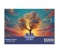 A Large Tree in The Light 1000 Piezas Papel Ecológico Rompecabezas Fantasy Trees Imposible, Difícil Juego Creativo Puzzle para Adultos Y Niños 38x26cm/1000pcs