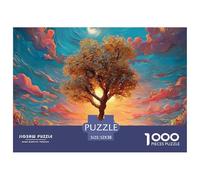 A Large Tree in The Light 1000 Piezas Papel Ecológico Rompecabezas Fantasy Trees Liberador De Estrés Juego Creativo Puzzle para Niños Pequeños 52x38cm/1000pcs