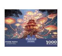 A Large Tree with Moss-Covered Roots 1000 Piece Papel Premium Rompecabezas Mushroom Garden Desafiante Jigsaw Decoración Adultos 38x26cm/1000pcs