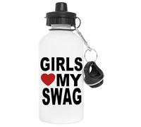 A Las Chicas Les Encanta Mi Estilo Botella de Agua Blanco Aluminio