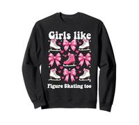 A Las Chicas también Les Gusta el Patinaje artístico Rosa Sudadera
