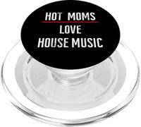 A Las mamás Calientes Les Encanta la música House. Genial diseño de música Techno Rave PopSockets PopGrip para MagSafe