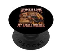 A las mujeres les encanta mi pequeña salchicha pirata divertida y ofensiva PopSockets PopGrip Adhesivo