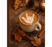 A Latte Love in Sign Language: Autumn Moments - Notes, Reflections, and Cozy Moments-A Coffee Journal Inspired by the American Sign Language (ASL) “I Love You” (ILY) Handshape