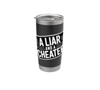 A Liar And A Cheater Breakup Puns Expose Ex - Vaso térmico de acero inoxidable de doble pared