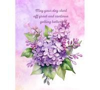 A light purple notebook with a beautiful bouquet of purple flowers.: For students and schools Suitable for women and men Office staff Teenagers, women, men, 8.5x11, 100 pages.