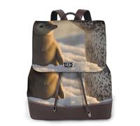 A little animal in the rain - Mochila de viaje para mujer, mochila casual, mochila de cuero estampada para mujer para el trabajo