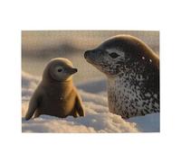 A Little Animal In The Rain - Rompecabezas de madera de 500 piezas para adultos, rompecabezas desafiante para juego de tamaño de 15 x 20.4 pulgadas