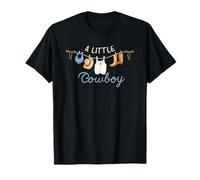 A Little Cowboy Baby Boy Country Shower 1er Cumpleaños Camiseta