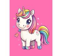 A Little Cute Unicorn College Notebook, School NoteBook, Office Note-Taking: 110 pages, 7.44x9.69 Inches. Softcover collage notebook, lined notebook ... notebook, kids and student notebook etc