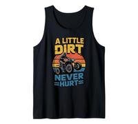 A Little Dirt Never Hurt Cuatrimoto Humor Retro Regalo Camiseta sin Mangas