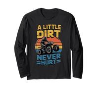 A Little Dirt Never Hurt Cuatrimoto Humor Retro Regalo Manga Larga