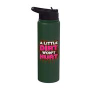A little dirt wont hurt Muddy Race - Carrera de barro Stainless Steel Insulated Water Bottle