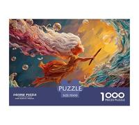 A Little Girl with White Hair 1000 Piezas Cartón Fuerte Rompecabezas Fantasy Bubble Girl Liberador De Estrés Juego Familiar Puzzle para Adultos Y Niños 70x50cm/1000pcs