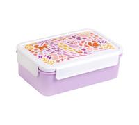 A LITTLE LOVELY COMPANY Bento - Fiambrera Diseños - Fiambrera, caja de almuerzo, caja de desayuno, caja de aperitivos para niños (Lila)