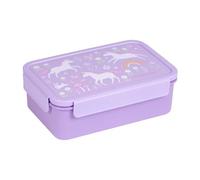 A LITTLE LOVELY COMPANY Bento - Fiambrera Diseños - Fiambrera, caja de almuerzo, caja de desayuno, caja de aperitivos para niños (Purpura)