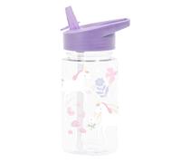 A Little Lovely Company Botella transparente con diseño único, 450 ml, adecuada para la escuela de color, guardería, escuela primaria, vacaciones, on the go (Unicorn dreams)