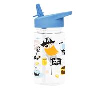 A Little Lovely Company Botella transparente con diseño único, 450 ml, adecuada para la escuela de color, guardería, escuela primaria, vacaciones, on the go (Pirates)