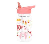 A Little Lovely Company Botella transparente con diseño único, 450 ml, adecuada para la escuela de color, guardería, escuela primaria, vacaciones, on the go (Fun)