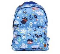 A LITTLE LOVELY COMPANY Mochila, 23.5x30x10 cm, Amarilla, Infantil, Para Niños Pequeños, Poliéster, 7 Litros, Con Correa de Pecho, Para Guardería y Escuela (Azul)