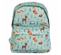 A LITTLE LOVELY COMPANY Mochila, 23.5x30x10 cm, Amarilla, Infantil, Para Niños Pequeños, Poliéster, 7 Litros, Con Correa de Pecho, Para Guardería y Escuela (Verde azulado)