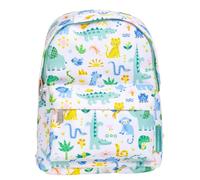 A LITTLE LOVELY COMPANY Mochila, 23.5x30x10 cm, Amarilla, Infantil, Para Niños Pequeños, Poliéster, 7 Litros, Con Correa de Pecho, Para Guardería y Escuela (Safari)