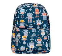 A LITTLE LOVELY COMPANY Mochila, 23.5x30x10 cm, Amarilla, Infantil, Para Niños Pequeños, Poliéster, 7 Litros, Con Correa de Pecho, Para Guardería y Escuela (Robots)