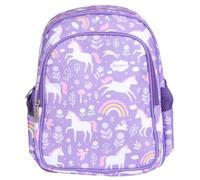 A LITTLE LOVELY COMPANY Mochila, 27x32x19 cm, Gris, Infantil, Poliéster y PEVA, 16 Litros, con Bolsillo Térmico, para Escuela y Viajes (Purpura)