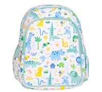 A LITTLE LOVELY COMPANY Mochila, 27x32x19 cm, Gris, Infantil, Poliéster y PEVA, 16 Litros, con Bolsillo Térmico, para Escuela y Viajes (Safari)
