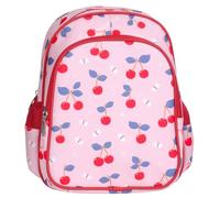 A LITTLE LOVELY COMPANY Mochila, 27x32x19 cm, Gris, Infantil, Poliéster y PEVA, 16 Litros, con Bolsillo Térmico, para Escuela y Viajes (Cerezas)