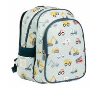 A LITTLE LOVELY COMPANY Mochila, 27x32x19 cm, Gris, Infantil, Poliéster y PEVA, 16 Litros, con Bolsillo Térmico, para Escuela y Viajes (Azul cielo)