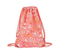 A LITTLE LOVELY COMPANY Mochila con Cordón Diseños, 32x42x0.3 cm, Amarillo, Poliéster, con Bolsillo Interior con Cremallera, para Deporte y Natación (Coral)