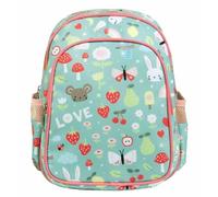 A LITTLE LOVELY COMPANY Mochila, 27x32x19 cm, Gris, Infantil, Poliéster y PEVA, 16 Litros, con Bolsillo Térmico, para Escuela y Viajes (Turquesa)