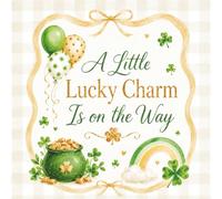 A Little Lucky Charm Is on the Way: Shamrock Baby Shower Guest Book for Wishes, Advice and Predictions